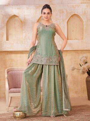 Olive Green Sharara